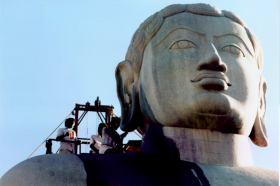 The monolithic statue of Bahubali, Shravanabelagola