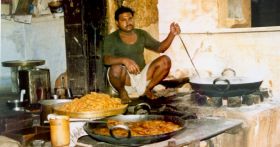 Tired cook in Pushkar