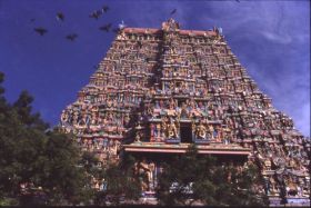 Meenakshi Temple tower, Madurai