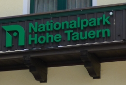 Hohe Tauern National Park sign