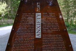 Anxiety - First memorial sign to the refugees trek over Krimml Tauern Pass