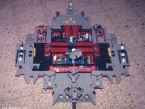 This is the greatest spaceship I have ever built ! 90 cms long, 75 cms wide, moving on wheels, and really cool in shape !