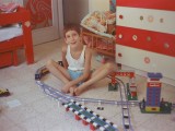 At 5 years of age, with train set 182, train station set 148 and my original tower