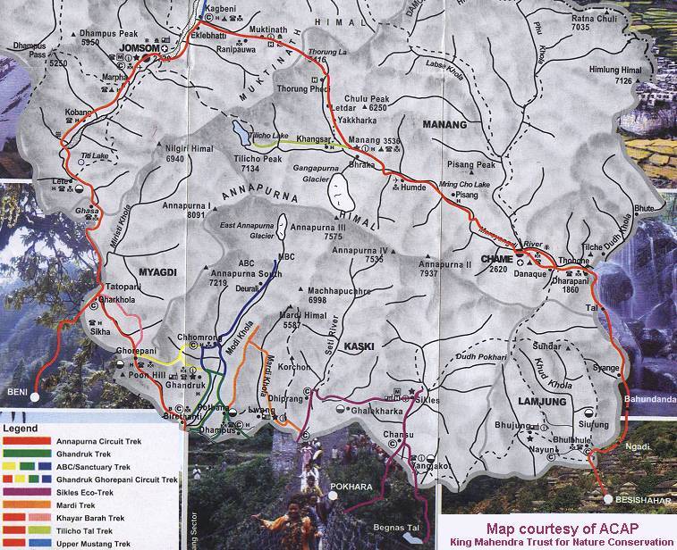 Annapurna region map