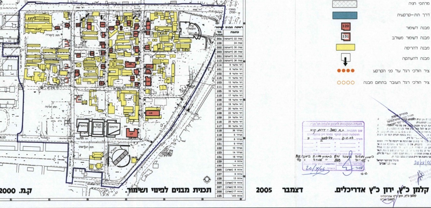 תכנית המבנים בשרונה - מי להריסה, מי לשימור, מי להזזה